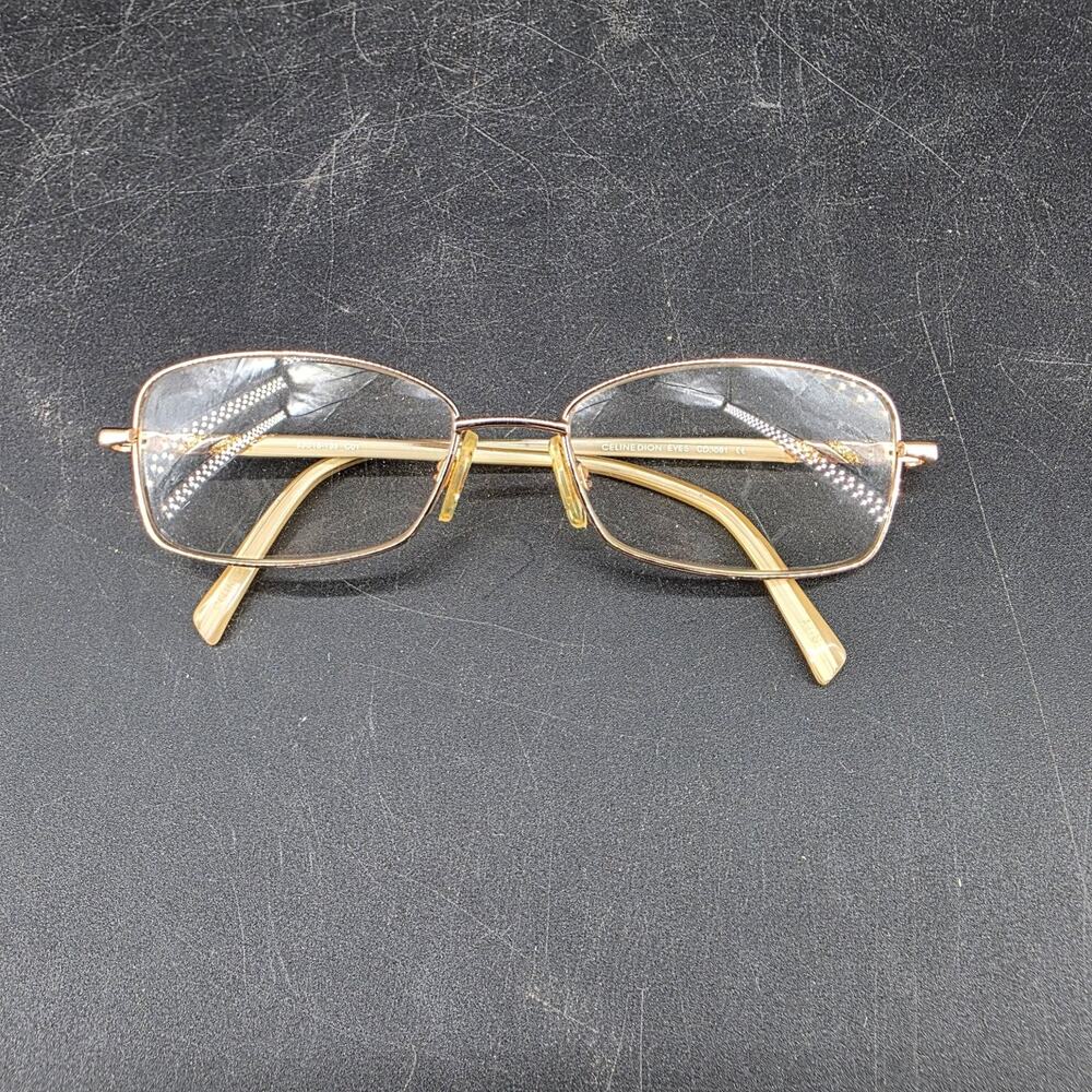 Celine Dion CD3081 Women's Gold Full Rim Eyeglass Frames 53-16-135